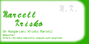 marcell krisko business card